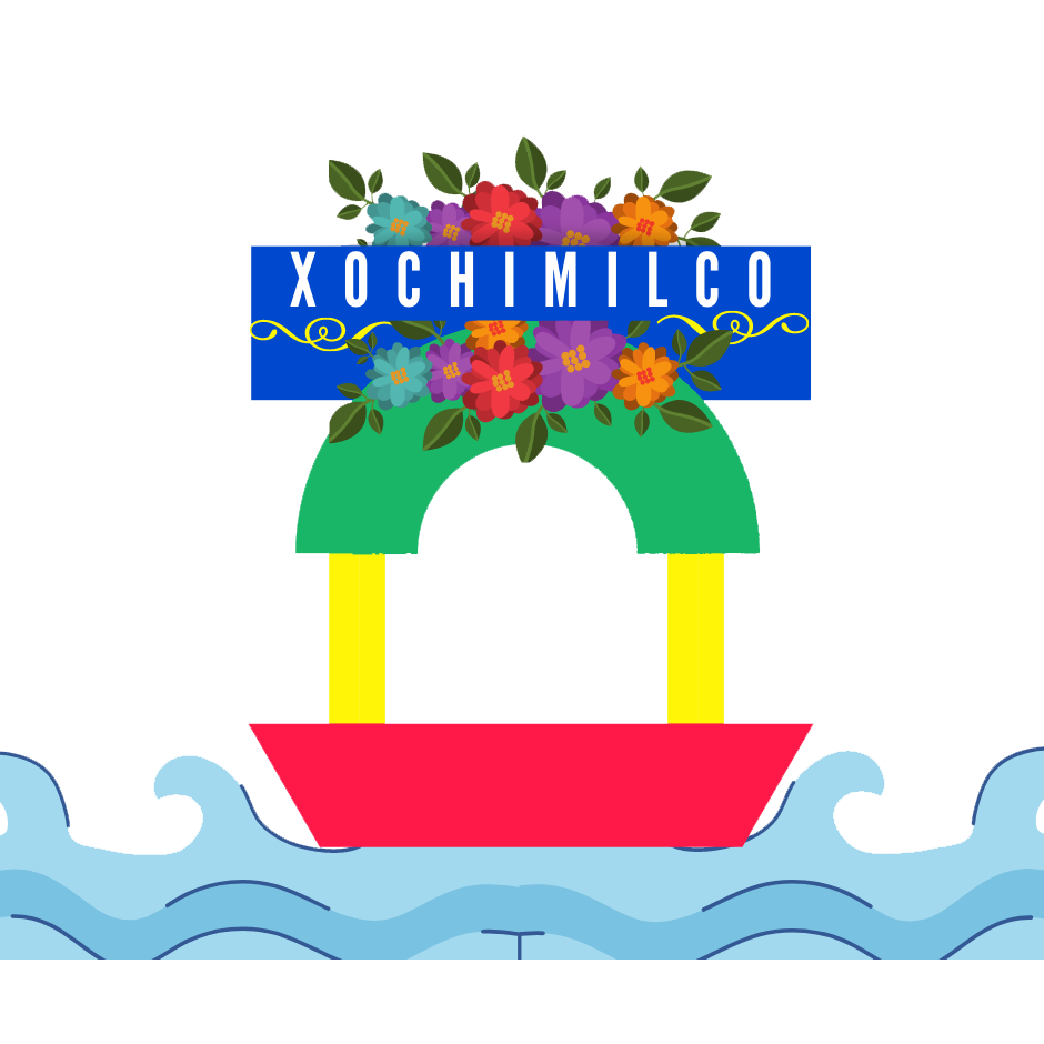 Trajineras Xochimilco logo transparente