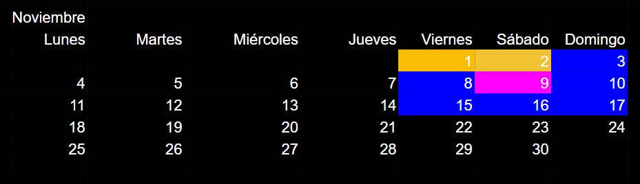 La Llorona 2024 Fechas y Horarios Noviembre