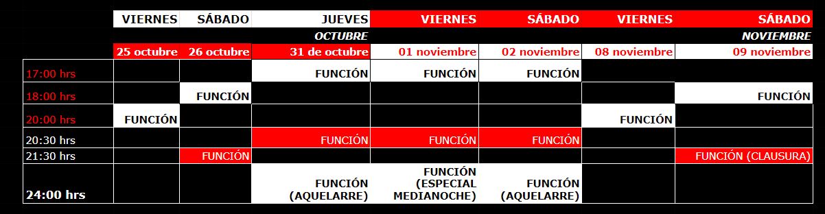 Sobrenatural Horarios 2024