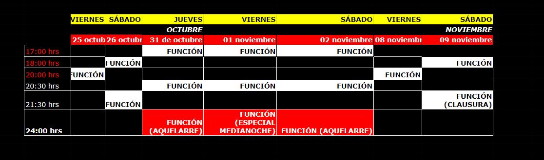 Sobrenatural Horarios 2024